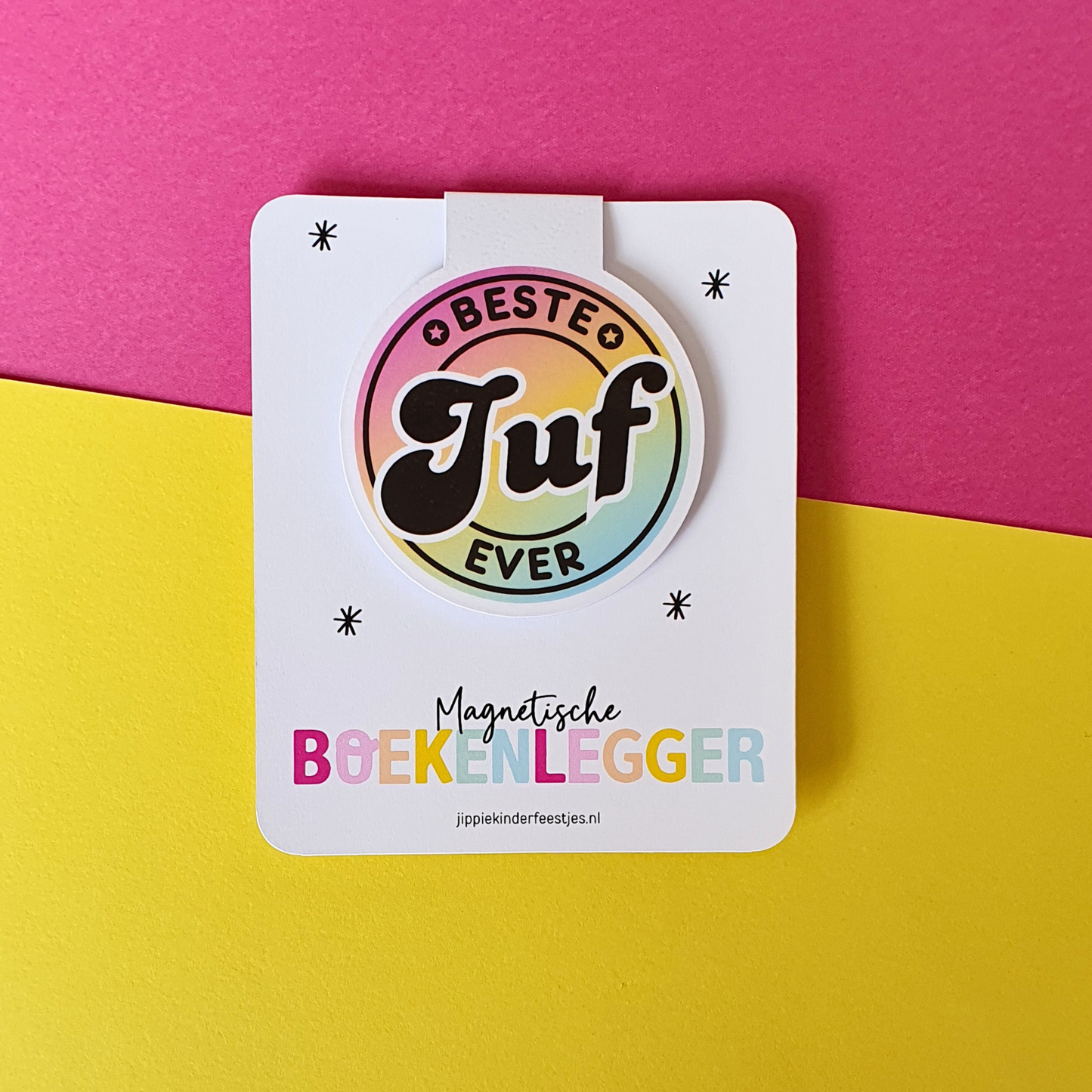 Magnetische boekenlegger 'Beste juf ever'