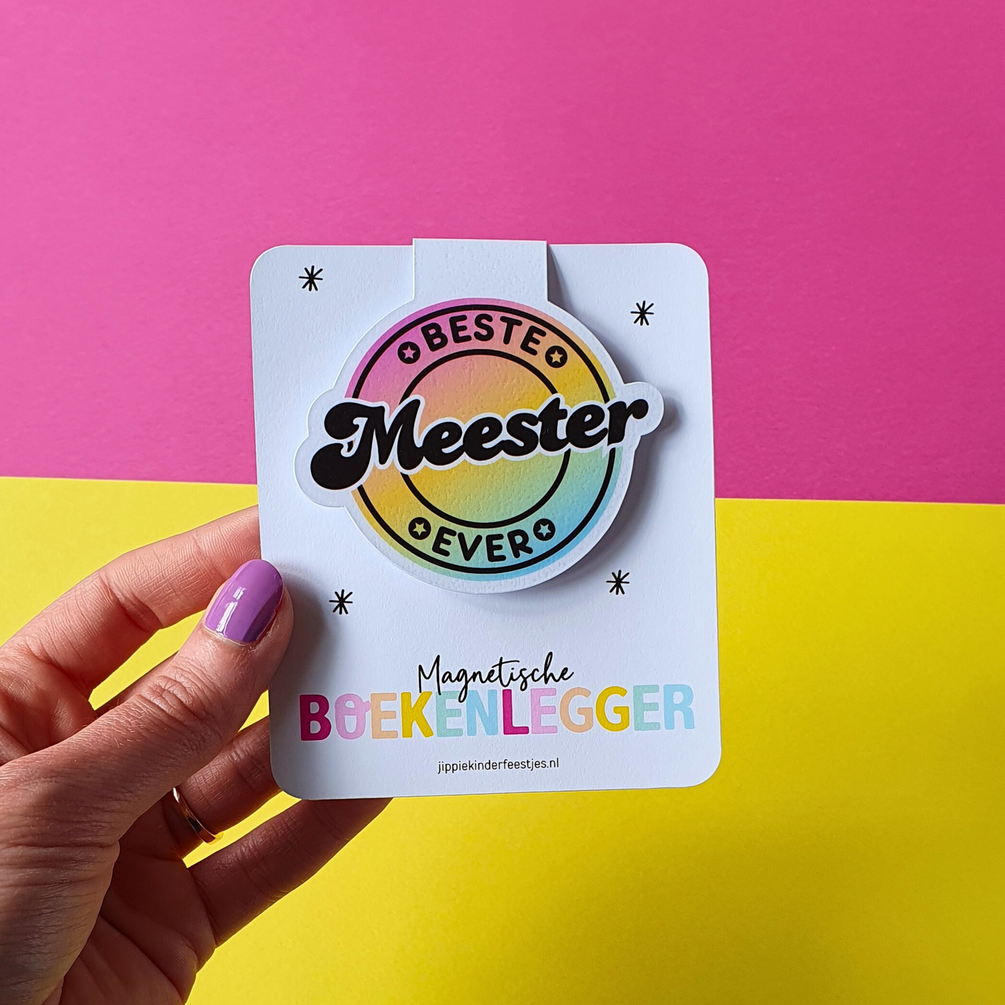 Magnetische boekenlegger 'Beste meester ever'