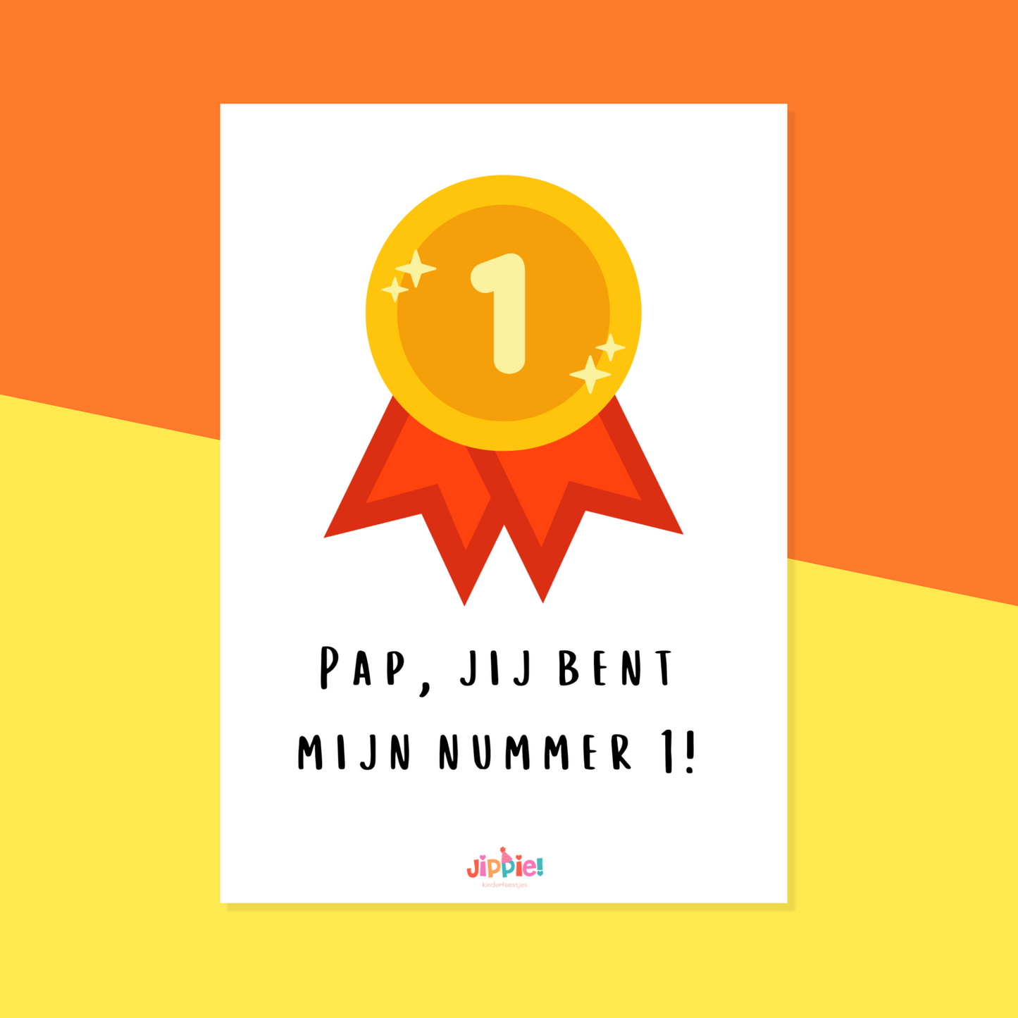Vaderdagkaart Pap, jij bent mijn nummer 1!