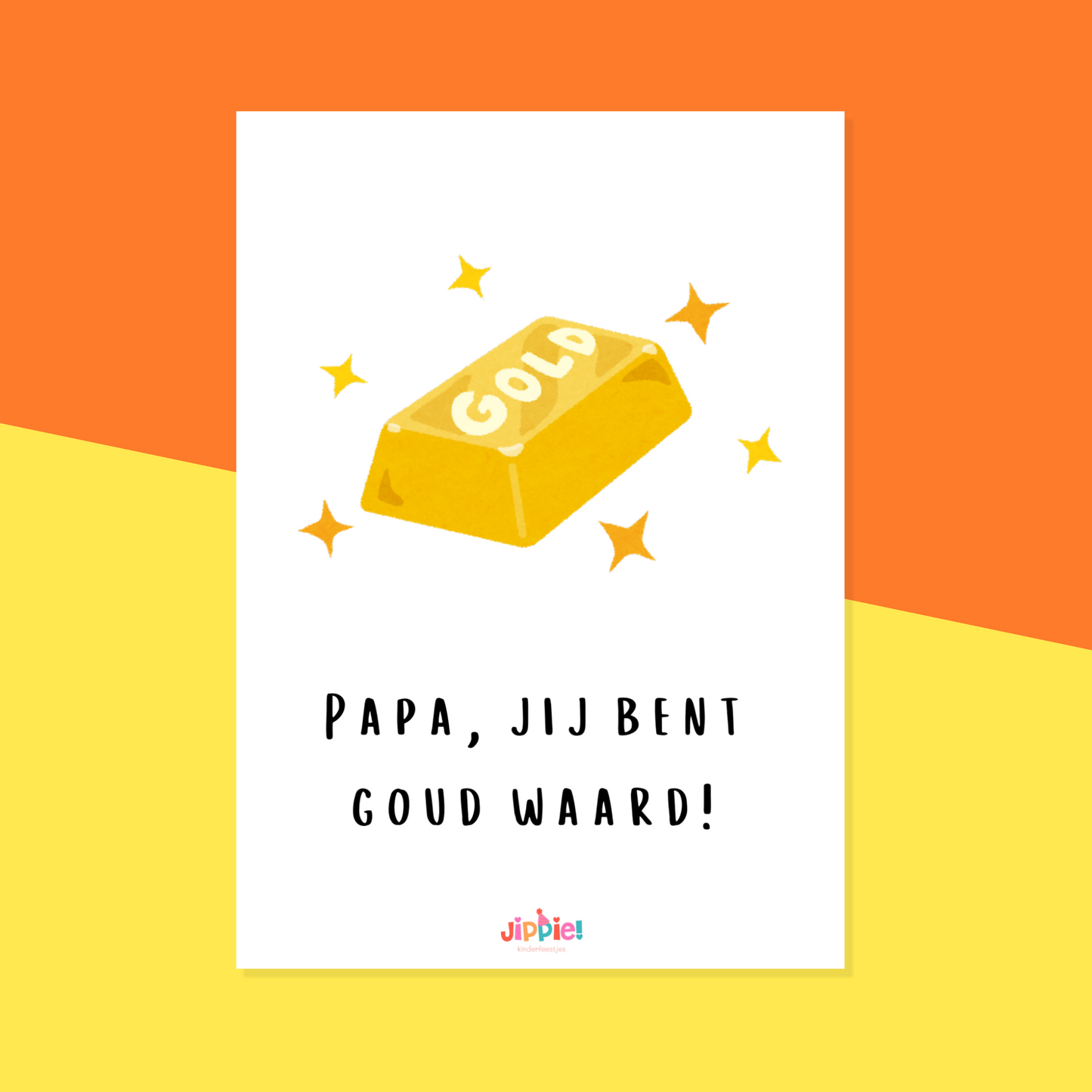 Vaderdagkaart Papa, jij bent goud waard!