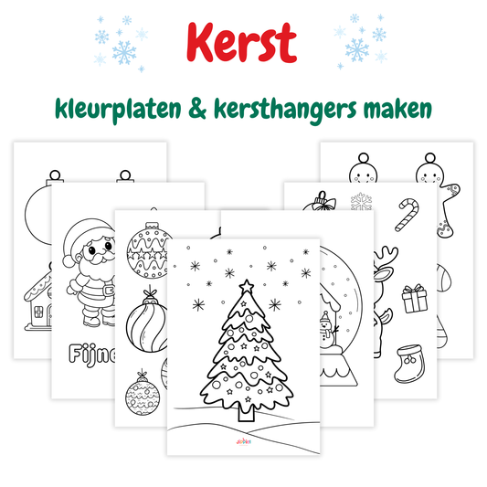 Kerst kleurplaten en kersthangers knutselen