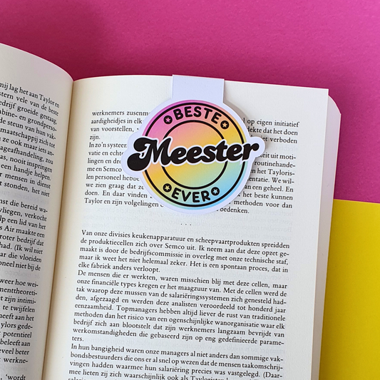 Magnetische boekenlegger 'Beste meester ever'