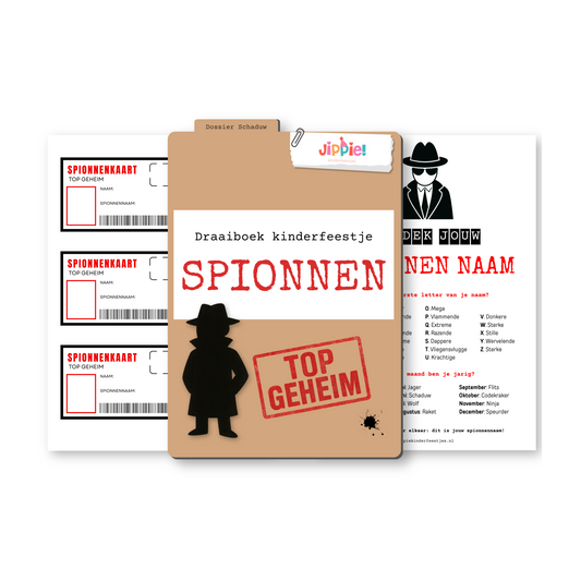 Draaiboek kinderfeestje thema Spionnen