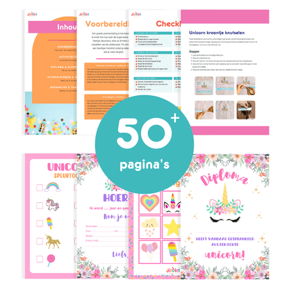 Draaiboek kinderfeestje thema Unicorn