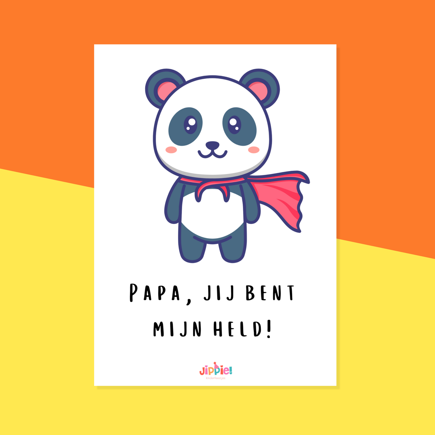 Vaderdagkaart Papa jij bent mijn held!