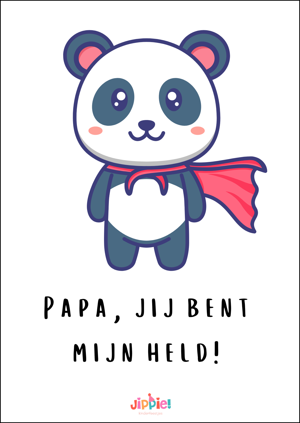 Vaderdagkaart Papa jij bent mijn held!