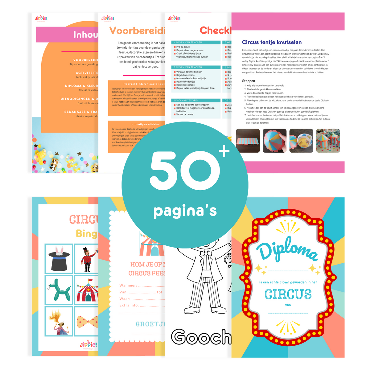 Circus draaiboek met meer dan 50 pagina's